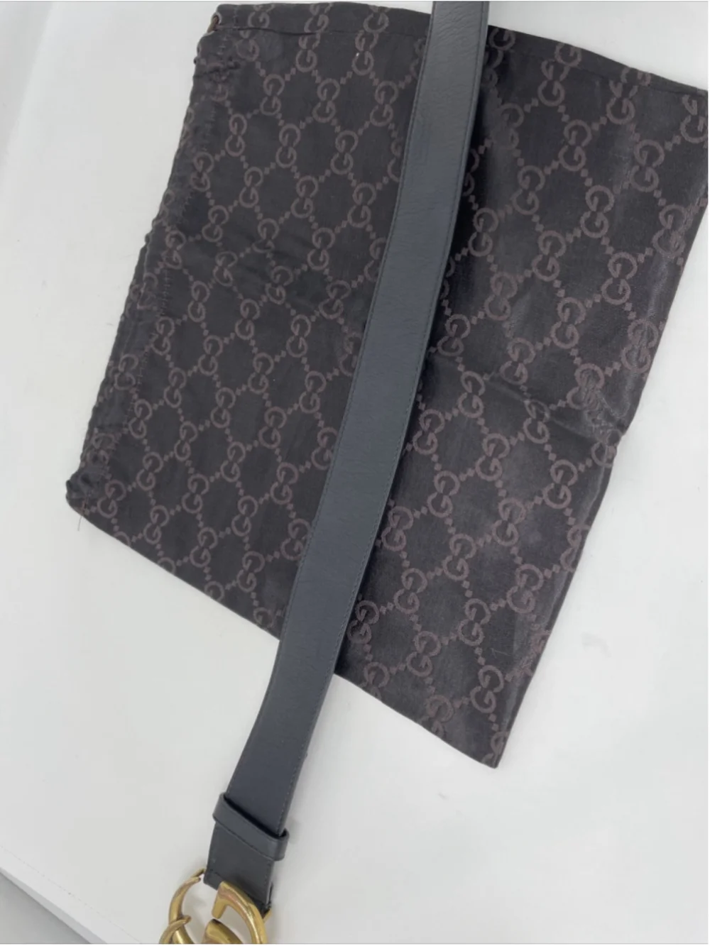 gucci BELT GG size 90 black leather